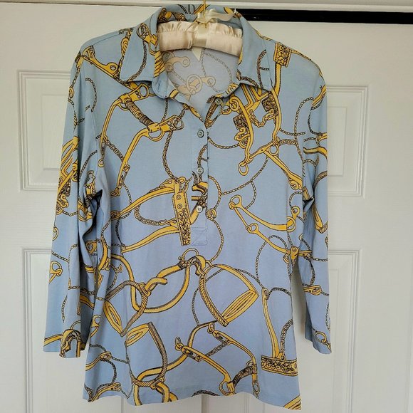 J McLaughlin Tops - J. McLaughlin Women's Stylish Blouse ¾ Sleeve Length, Medium Size, Cotton Blend